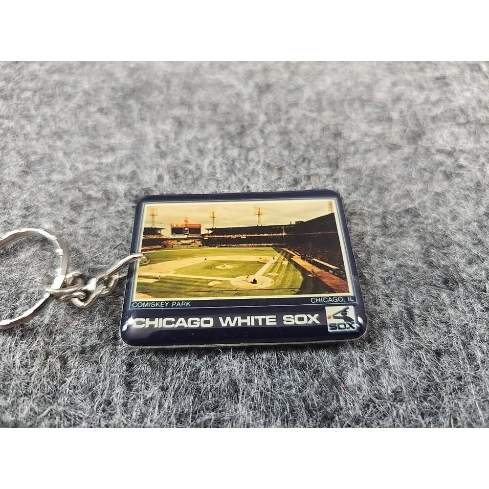 Comiskey Park Keychain Chicago White Sox Baseball MLB Rectanlge